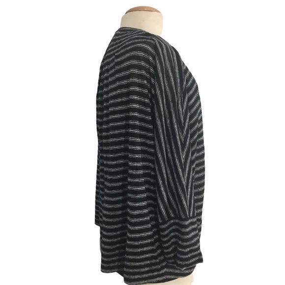 Joie Ashlee Black And White Striped Linen Top M - Picture 5 of 8